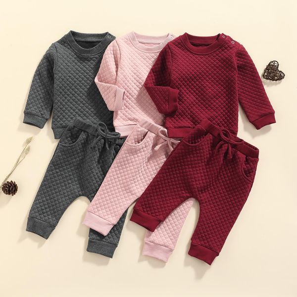 autumn kids girls 2pcs sets tracksuit outfits solid long sleeve pullover thick sweatshirt pants 3 colors 0-24m, White
autumn kids girls 2pcs sets tracksuit outfits solid long sleeve pullover thick sweatshirt pants 3 colors 0-24m, White