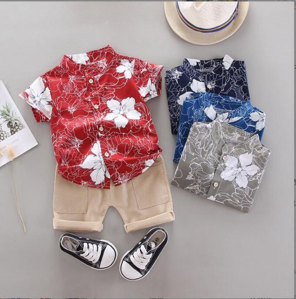 2021 summer korean boys' and children's short sleeved suit two-piece over printed flower shirt single breasted pants, Blue
2021 summer korean boys' and children's short sleeved suit two-piece over printed flower shirt single breasted pants, Blue