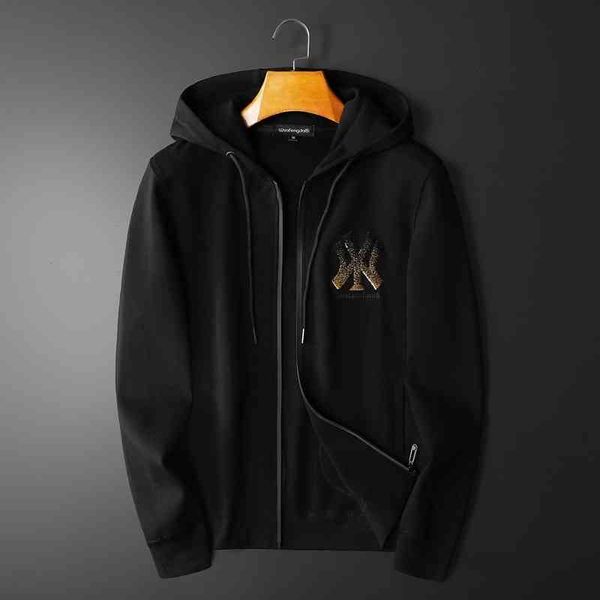men's luxury fashion brands menswear new casual hooded cardigan trend sweater long sleeve jacket, Black
men's luxury fashion brands menswear new casual hooded cardigan trend sweater long sleeve jacket, Black