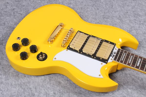 china oem factory new brand yellow color sg electric guitar same of the pictures
china oem factory new brand yellow color sg electric guitar same of the pictures