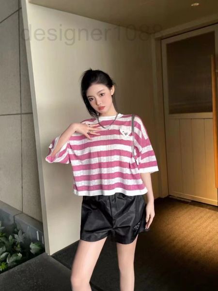 women's sweaters designer pd22 summer new lazy style hollow out stripe t-shirt short sleeve wfby, White;black
women's sweaters designer pd22 summer new lazy style hollow out stripe t-shirt short sleeve wfby, White;black