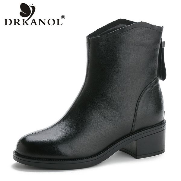 drkanol new autumn winter thick heel ankle boots women genuine leather back zipper warm shoes boots nonslip women boots h8293 201102, Black
drkanol new autumn winter thick heel ankle boots women genuine leather back zipper warm shoes boots nonslip women boots h8293 201102, Black