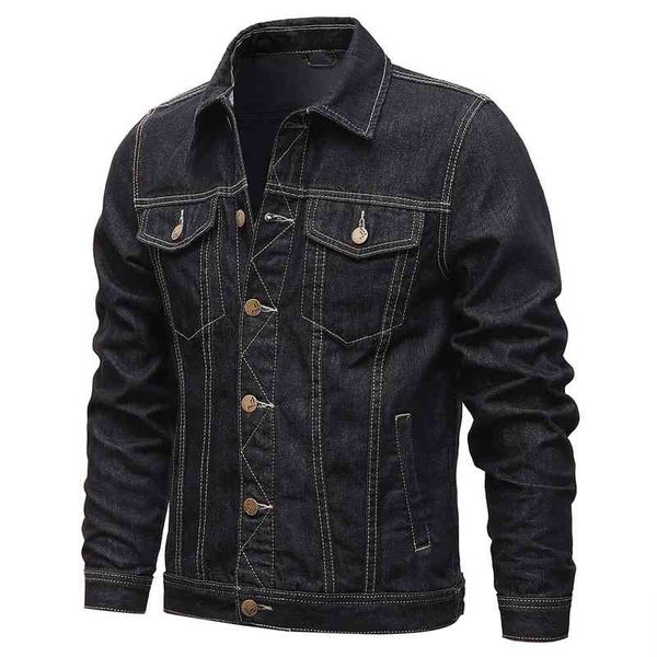 spring and autumn men's cotton denim jacket single breasted solid color lapel casual, Black;brown
spring and autumn men's cotton denim jacket single breasted solid color lapel casual, Black;brown