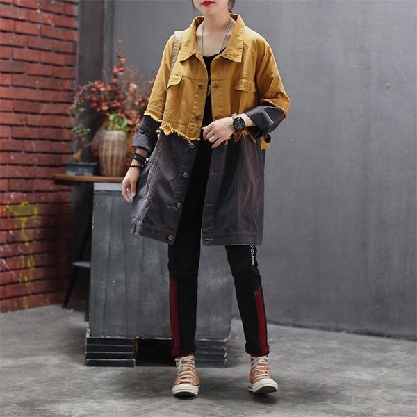 ewq 2020 spring autumn lapel long sleeve hit colors single breasted vintage loose windbreaker female jacket women ah17906 t200810, Tan;black
ewq 2020 spring autumn lapel long sleeve hit colors single breasted vintage loose windbreaker female jacket women ah17906 t200810, Tan;black