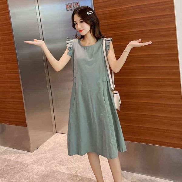 korean style summer fashion maternity loose dress pleated petal sleeve pregnant woman sun dress fashion pregnancy aline dresses j220628, White
korean style summer fashion maternity loose dress pleated petal sleeve pregnant woman sun dress fashion pregnancy aline dresses j220628, White