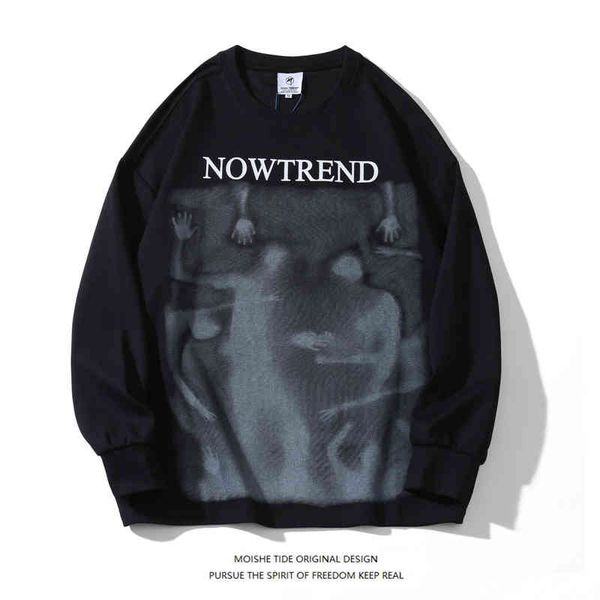 moishe tide european and american high street fashion brand dark print round neck sweater men's loose hip-hop student coat, Black
moishe tide european and american high street fashion brand dark print round neck sweater men's loose hip-hop student coat, Black