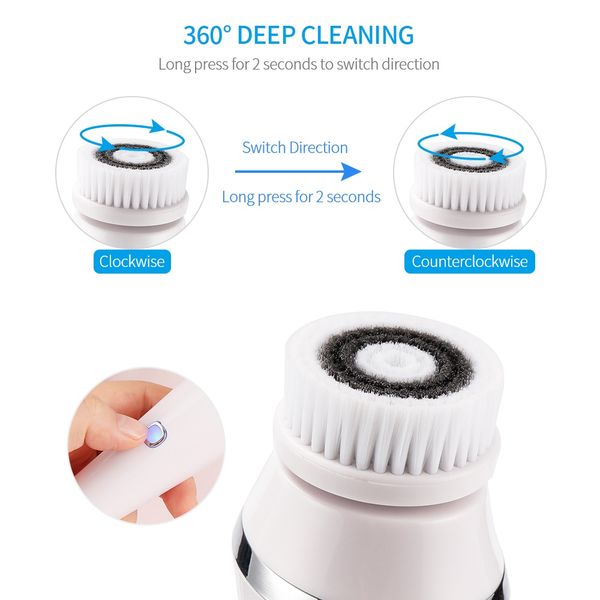 facial cleansing brush 4 in 1 electric silicone face deep peeling clean blackhead pore remover waterproof face scrubber massager
facial cleansing brush 4 in 1 electric silicone face deep peeling clean blackhead pore remover waterproof face scrubber massager