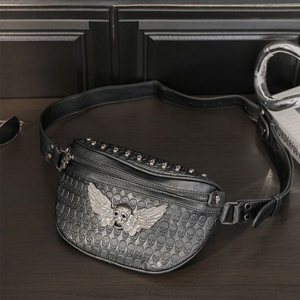 mihaivi men skull chest pack fanny bag punk rivet waist belt bags women pu leather shoulder pouch bag casual outdoor sports bags
mihaivi men skull chest pack fanny bag punk rivet waist belt bags women pu leather shoulder pouch bag casual outdoor sports bags
