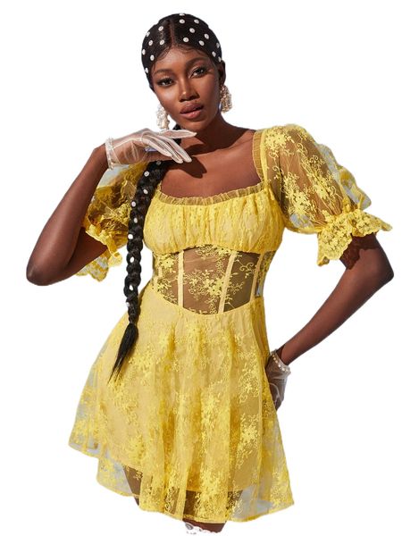 floral embroidery ruched bust puff sleeve crisscross mesh dress l8n7#, Black;gray
floral embroidery ruched bust puff sleeve crisscross mesh dress l8n7#, Black;gray