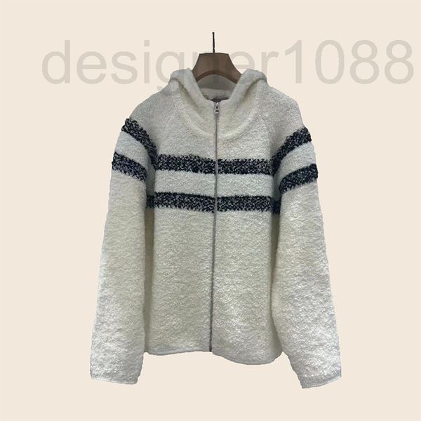 women's sweaters designer 2022 spring and autumn fashion letter contrast jacquard wool zipper hoodie loose thickened warm cardigan wome, White;black
women's sweaters designer 2022 spring and autumn fashion letter contrast jacquard wool zipper hoodie loose thickened warm cardigan wome, White;black