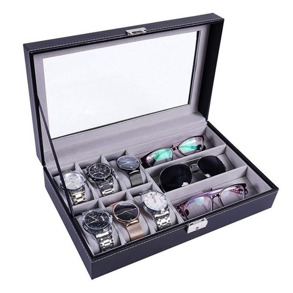 pu leather watch box luxury case holder jewelry organizer storage for es sunglass gift 220719, Black;blue
pu leather watch box luxury case holder jewelry organizer storage for es sunglass gift 220719, Black;blue