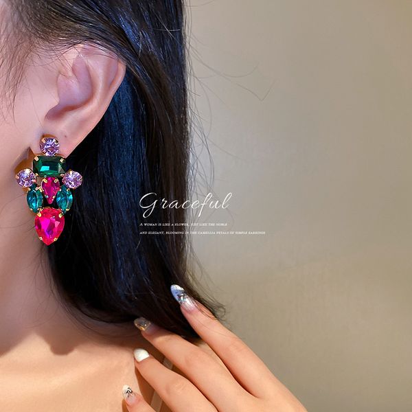 925 silver needle european and american high profile and generous rhinestone earrings creative all-match color eardrops elegant retro person, Golden
925 silver needle european and american high profile and generous rhinestone earrings creative all-match color eardrops elegant retro person, Golden
