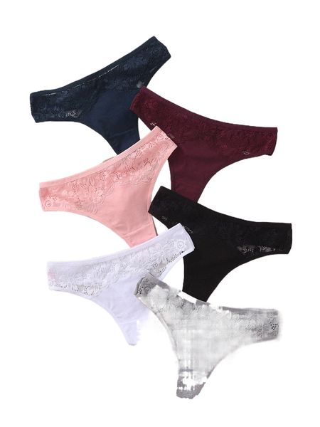 6pack contrast lace panty set e5c4#, Black;red
6pack contrast lace panty set e5c4#, Black;red