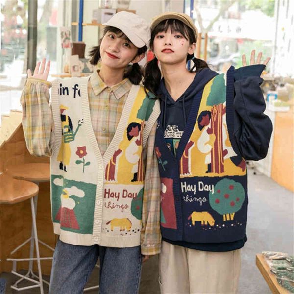 women's sweaters knitted vest women's lovely french pattern jacquard with korean loose waistcoat lf0u, White;black
women's sweaters knitted vest women's lovely french pattern jacquard with korean loose waistcoat lf0u, White;black