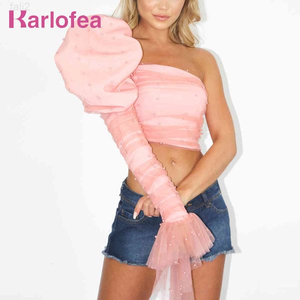 ladies kealofea gorgeous mesh crop blouse luxurious elegant princess puff sleeve pearls shirt chic one shoulder outfits 210520, White
ladies kealofea gorgeous mesh crop blouse luxurious elegant princess puff sleeve pearls shirt chic one shoulder outfits 210520, White