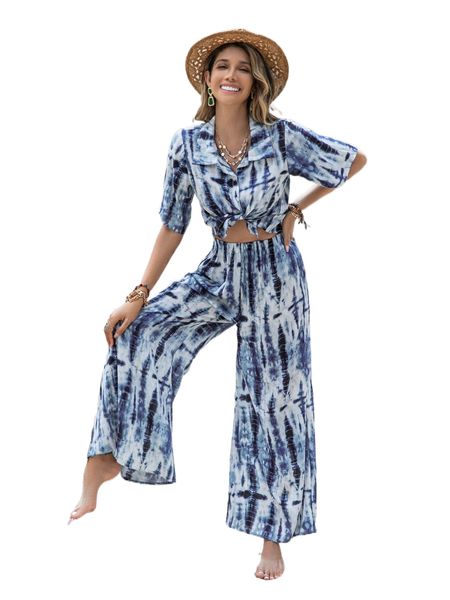 rusttydustty tie dye crop shirt & pants n4qg#, White 
rusttydustty tie dye crop shirt & pants n4qg#, White