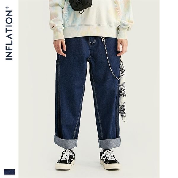 inflation loose fit straight in blue classic male denim casual streetwear men jeans 93417w 201111
inflation loose fit straight in blue classic male denim casual streetwear men jeans 93417w 201111