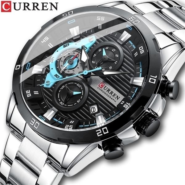 curren stainless steel watches for mens creative fashion luminous dial with chronograph clock male casual wristwatches 220805, Slivery;brown
curren stainless steel watches for mens creative fashion luminous dial with chronograph clock male casual wristwatches 220805, Slivery;brown