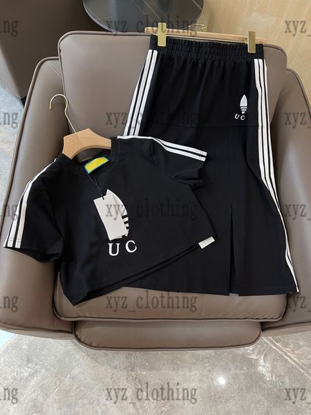 newly designer black dresses 22ss summer half skirts high-end womens two piece dress short-sleeved printed t-shirt long slit skirt suit cott, White
newly designer black dresses 22ss summer half skirts high-end womens two piece dress short-sleeved printed t-shirt long slit skirt suit cott, White