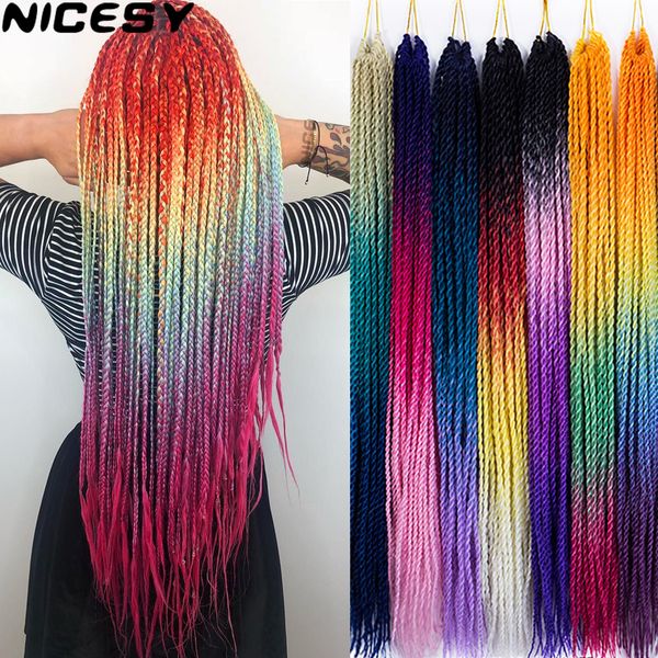 costume accessories synthetic ombre senegalese twist hair crochet braids 24 inch 30 roots/pack colorful braiding fake hair pink blue, Silver
costume accessories synthetic ombre senegalese twist hair crochet braids 24 inch 30 roots/pack colorful braiding fake hair pink blue, Silver