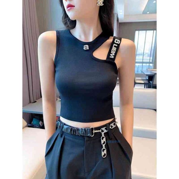 2022 summer new diamond inlaid letter knitted suspender vest women's short shoulder fashion, White
2022 summer new diamond inlaid letter knitted suspender vest women's short shoulder fashion, White