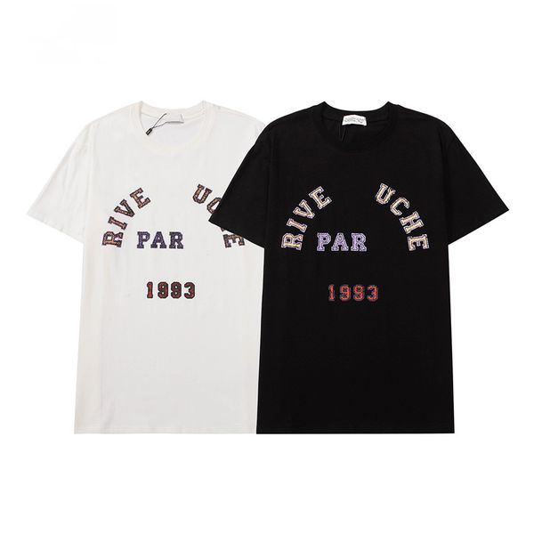 2022 summer fashion mens womens designers t shirts for men s palms luxurys letter embroidery tshirts clothing short angels sleeved tshirt t, White;black 
2022 summer fashion mens womens designers t shirts for men s palms luxurys letter embroidery tshirts clothing short angels sleeved tshirt t, White;black
