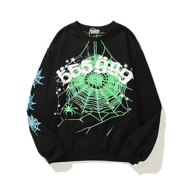 22ss foaming printing sp5der 555555 angel number hoodie men women 1:1 spider web pattern pullover hip-hop sweatshirts, Black
22ss foaming printing sp5der 555555 angel number hoodie men women 1:1 spider web pattern pullover hip-hop sweatshirts, Black