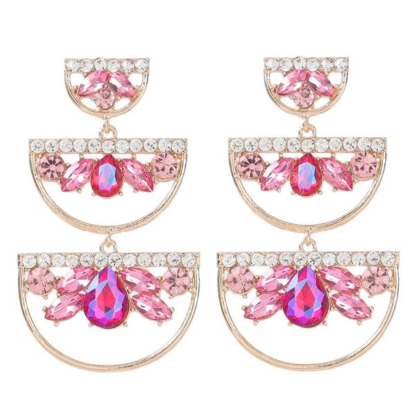 shiny rhinestone geometric multilayer earrings family party dangle earrings women's statement earring, Silver
shiny rhinestone geometric multilayer earrings family party dangle earrings women's statement earring, Silver