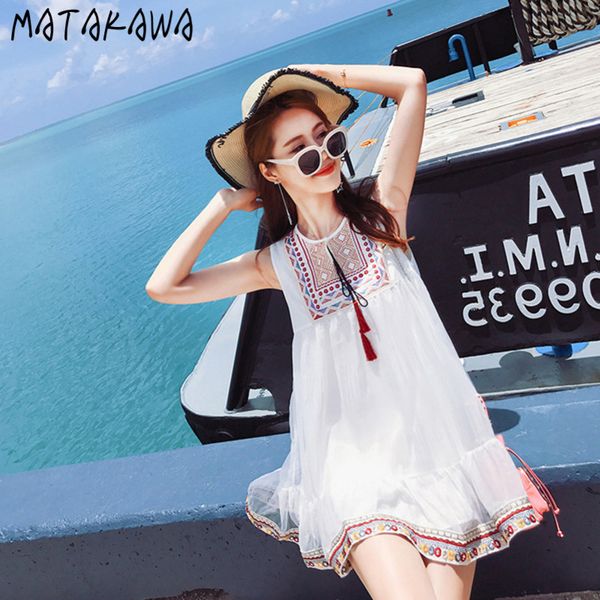 oneck above knee mini robe summer sleeveless chiffon dresses for women holiday ethnic style loose vestido feminino 210506, Black;gray
oneck above knee mini robe summer sleeveless chiffon dresses for women holiday ethnic style loose vestido feminino 210506, Black;gray