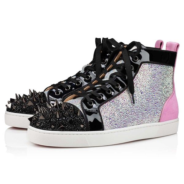 fashion designer women high red bottoms dress shoes luxury lous strass p pik pik sneakers elastic band strass crystal spikes glitter casual, Black
fashion designer women high red bottoms dress shoes luxury lous strass p pik pik sneakers elastic band strass crystal spikes glitter casual, Black