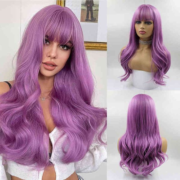nxy wigs 26 inches purple synthetic with bangs long wavy light s for women natural middle part cosplay party fashion 220528, Black;brown
nxy wigs 26 inches purple synthetic with bangs long wavy light s for women natural middle part cosplay party fashion 220528, Black;brown