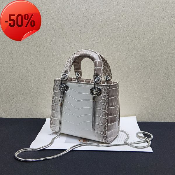 luxury designernew 2022 korean fashion crocodile princess chain women's bag versatile tassel handbag