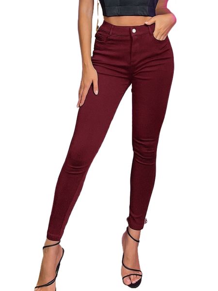 apperloth a slant pocket high waist thermal skinny pants j57j#, Black;white