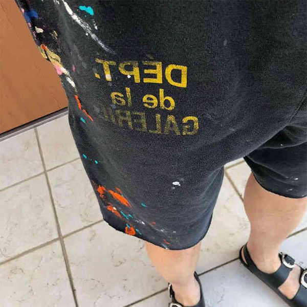 shorts gallerydept designer ins super fire high street vintage wash painted splash ink retro men's and women's loose casual s fash, White;black
shorts gallerydept designer ins super fire high street vintage wash painted splash ink retro men's and women's loose casual s fash, White;black