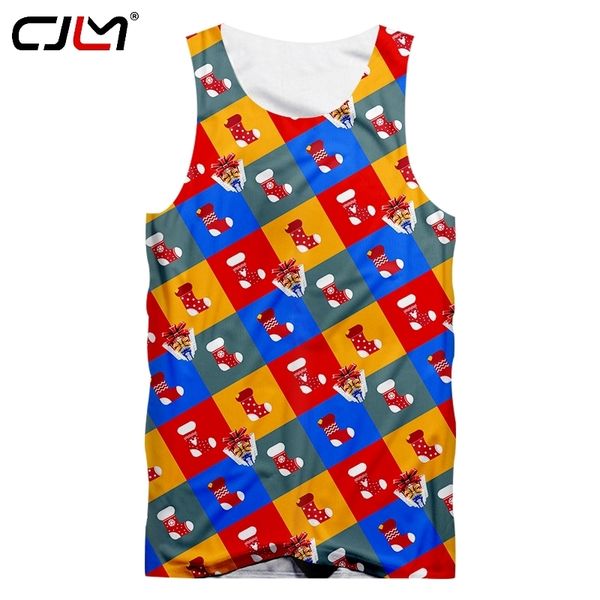 cjlm men' 3d printed clothing christmas stockings and gift boxes creative diamond man winter tank 220623, White;black
cjlm men' 3d printed clothing christmas stockings and gift boxes creative diamond man winter tank 220623, White;black