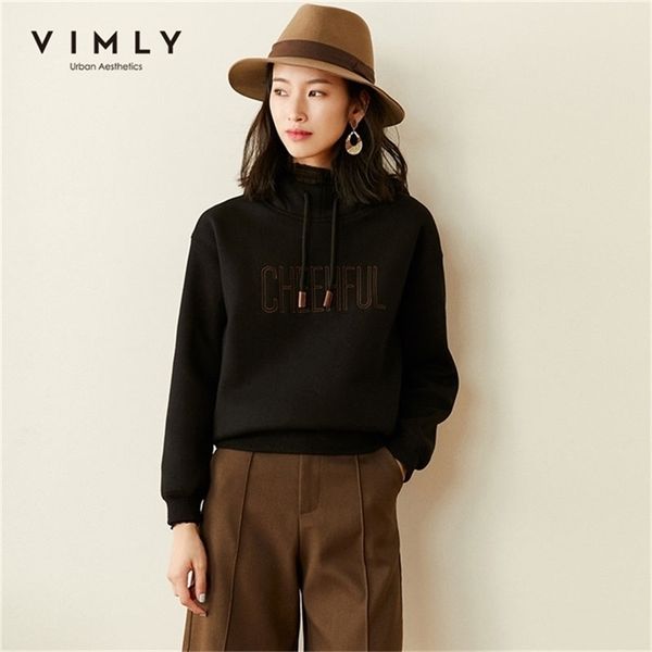 vimly casual sweatshirts for women winter fashion letter printed hooded loose thicken hoodies korean female sudadera f3680 201216, Black
vimly casual sweatshirts for women winter fashion letter printed hooded loose thicken hoodies korean female sudadera f3680 201216, Black