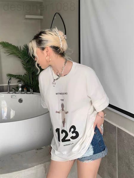 women's t-shirt designer 22 spring and summer new american high street fashion brand printed letters angel pattern loose casual round n, White
women's t-shirt designer 22 spring and summer new american high street fashion brand printed letters angel pattern loose casual round n, White