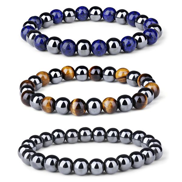 3pcs/set natural 8mm energy stone beaded strands elastic charm bracelets for men women lover sports handmade jewelry, Black
3pcs/set natural 8mm energy stone beaded strands elastic charm bracelets for men women lover sports handmade jewelry, Black
