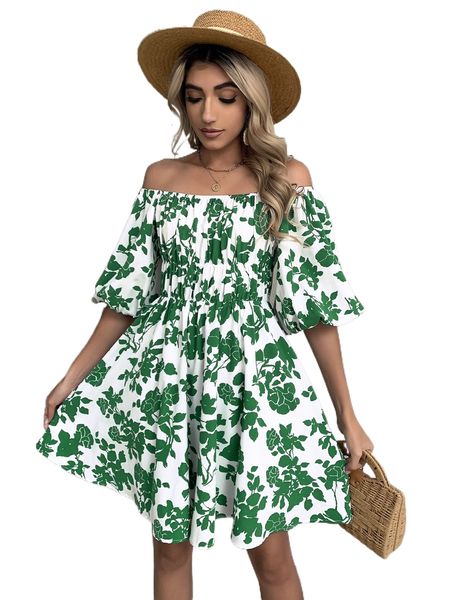 floral print off shoulder dress c1kz#, Black;gray 
floral print off shoulder dress c1kz#, Black;gray