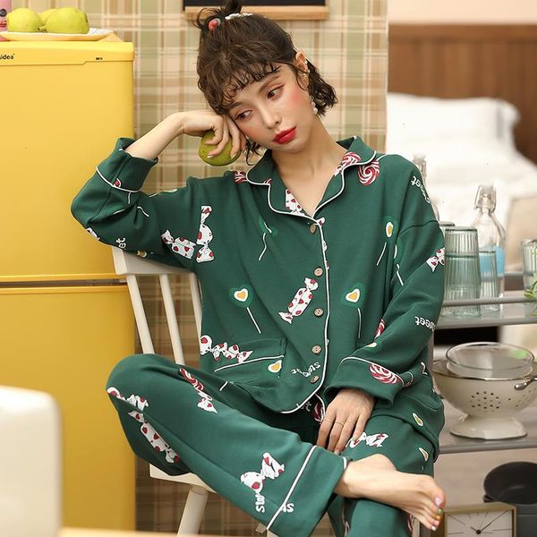 autumn winter knitted cotton women sleepwears pajamas set long sleeve casual soft loose -4xl female homewear clothing nighty, Black;red
autumn winter knitted cotton women sleepwears pajamas set long sleeve casual soft loose -4xl female homewear clothing nighty, Black;red