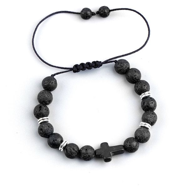 8mm natural lava stone beaded handmade rope braided cross charm bracelets women men party club yoga energy jewelry, Golden;silver
8mm natural lava stone beaded handmade rope braided cross charm bracelets women men party club yoga energy jewelry, Golden;silver