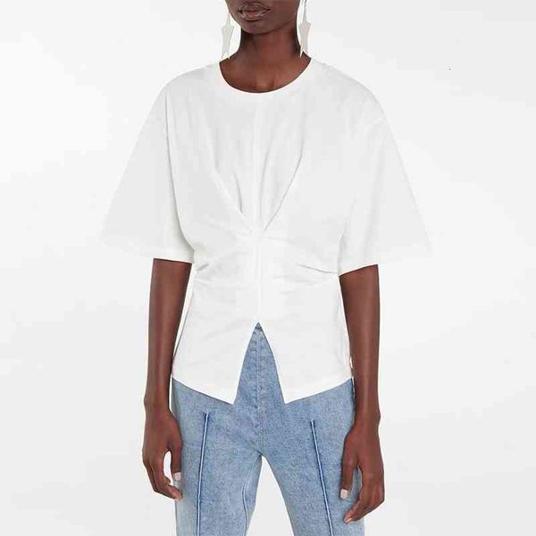 women's t-shirt spring/summer latest design woman split front pleated white t-shirt cinched waist drop d8un
women's t-shirt spring/summer latest design woman split front pleated white t-shirt cinched waist drop d8un