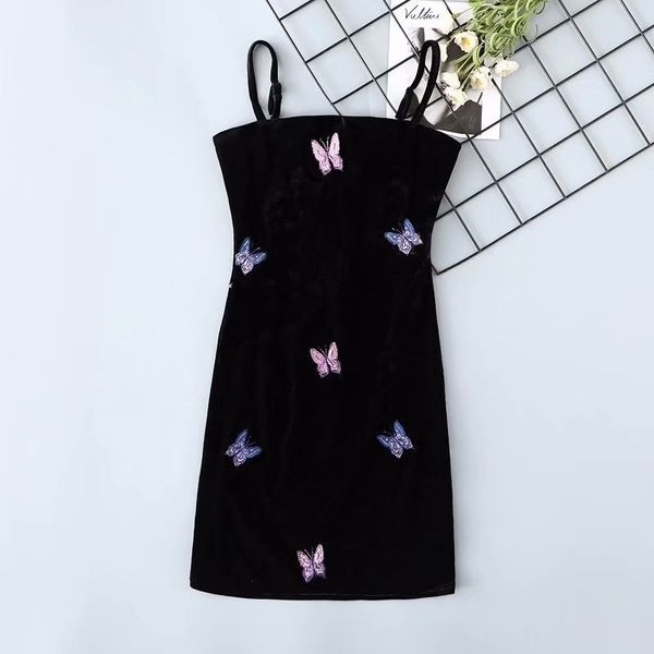 women vintage velvet black off shoulder butterfly wrapped mini dress summer spaghetti strap bodycon sheath dress backless y200102, White;black
women vintage velvet black off shoulder butterfly wrapped mini dress summer spaghetti strap bodycon sheath dress backless y200102, White;black