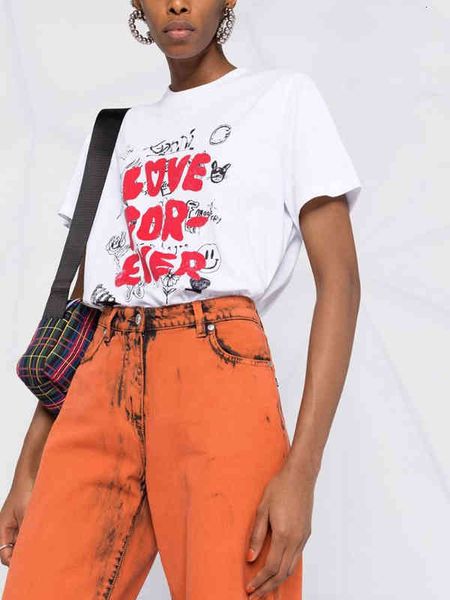 women's t-shirt gn summer arrvial woman graffiti-print crew-neck short sleeve t-shirt xyop, White
women's t-shirt gn summer arrvial woman graffiti-print crew-neck short sleeve t-shirt xyop, White