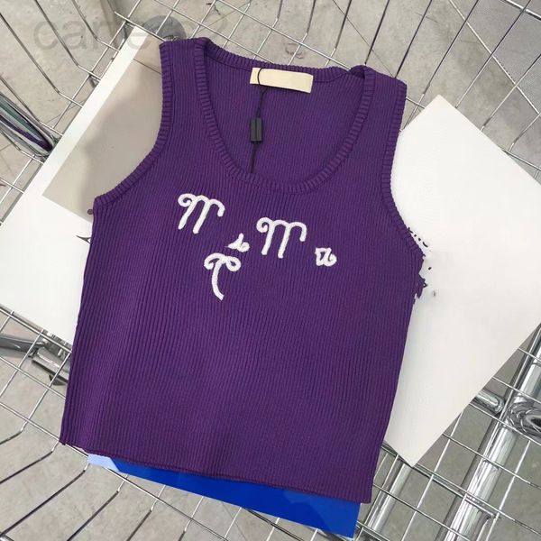 women's tanks & camis designer 22s spring and summer new miu letter embroidery simple short sweet aging knitted vest women's breat, White
women's tanks & camis designer 22s spring and summer new miu letter embroidery simple short sweet aging knitted vest women's breat, White