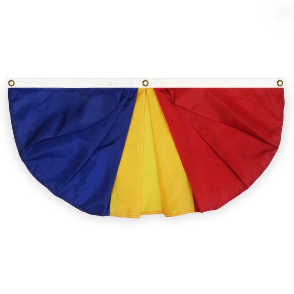 chad pleated fan flag bunting 1.5x3 ft premium polyester banner with three brass grommets for indoor outdoor decoration
chad pleated fan flag bunting 1.5x3 ft premium polyester banner with three brass grommets for indoor outdoor decoration