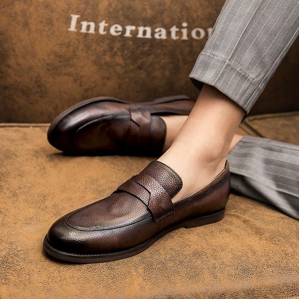 gentlemen shoes fashion loafers male peans shoes full grain leather formal suit dress shoes, Black
gentlemen shoes fashion loafers male peans shoes full grain leather formal suit dress shoes, Black