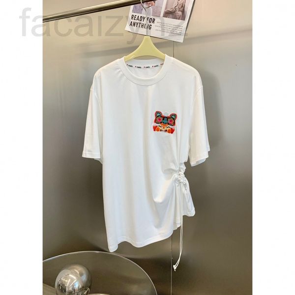 women's t-shirt designer chaopai 22 early spring new color tiger head embroidery drawstring waist closing design white sweet versatile
women's t-shirt designer chaopai 22 early spring new color tiger head embroidery drawstring waist closing design white sweet versatile