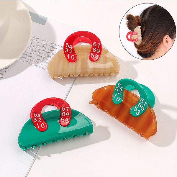 fashion ponytail clips acetate number patchwork tote hair clip chic large clamps for women girls hair accessories, Slivery;white
fashion ponytail clips acetate number patchwork tote hair clip chic large clamps for women girls hair accessories, Slivery;white
