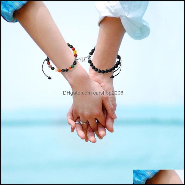 link chain bracelets jewelry 2pcs creative magnet attract couple charm good friend lover 8mm natural stone beads hand dhd0p, Black
link chain bracelets jewelry 2pcs creative magnet attract couple charm good friend lover 8mm natural stone beads hand dhd0p, Black